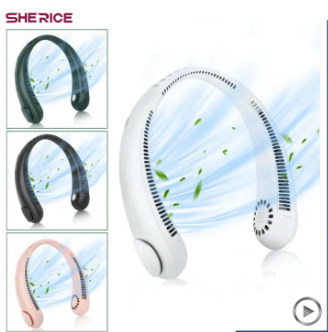 Portable Neck Fan USB Rechargeable Adjustable Personal Fan for Indoor & Outdoor Use (Random Color)